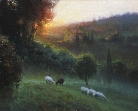 Create meme: Aivazovsky's painting of a sheep, brent cotton paintings, Aivazovsky flock of sheep