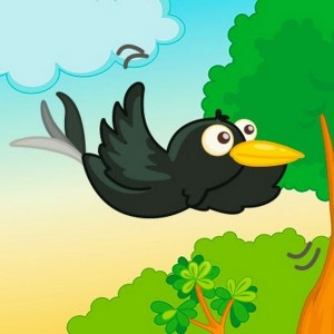 Create meme: crow, birds, illustration