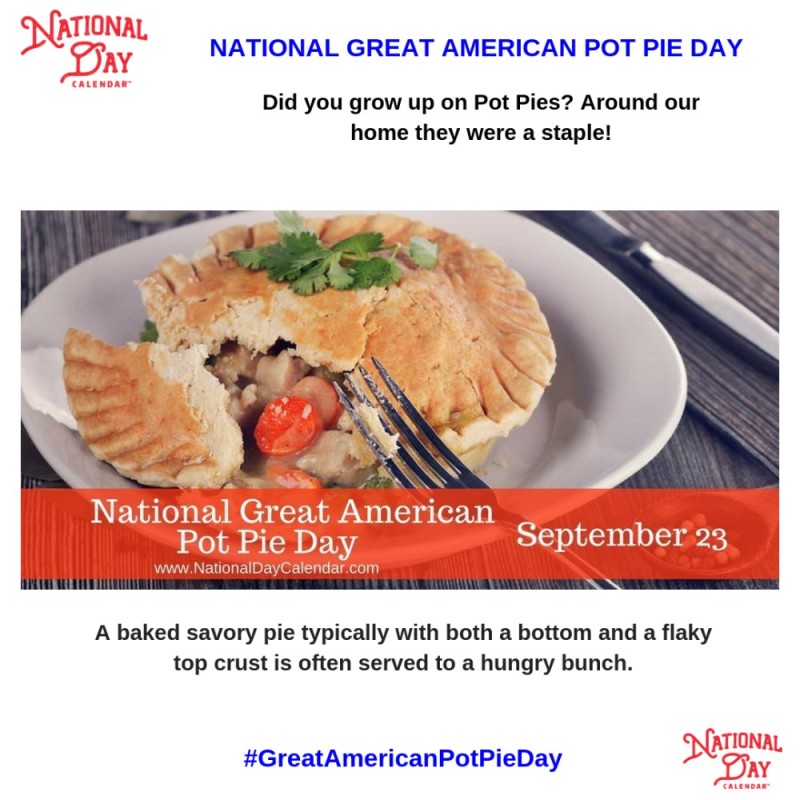 Create meme: National Pie Day — USA, chicken pot pie, chicken pot pie recipe