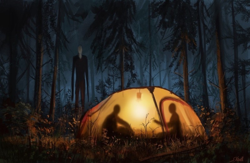 Create meme: forest tent, creepy pictures, Stefan Koidl