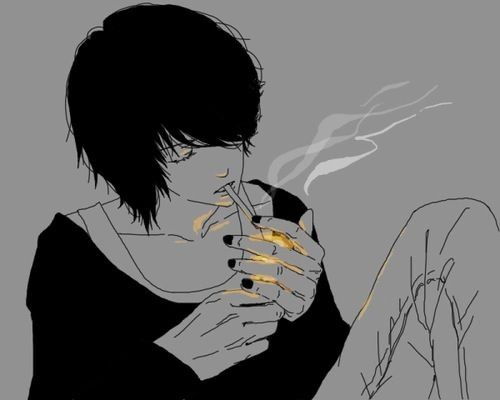 Create meme: anime guy with cigars, anime smoking guy, The guy with the cigarette art