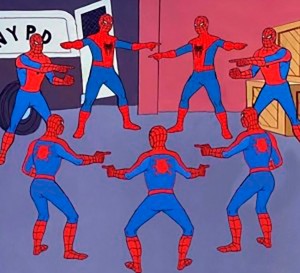 Create meme: 3 spider-man meme, meme 2 spider-man, spider-man