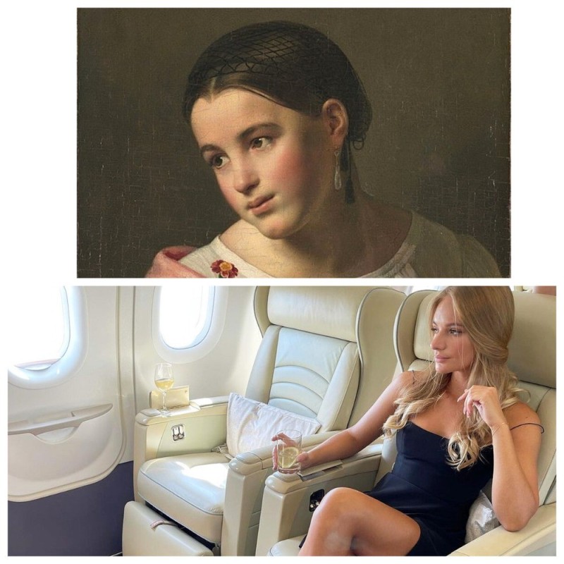 Create meme: Poor Lisa Kiprensky, orest kiprensky poor liza 1827, kiprensky poor Lisa painting