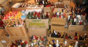 Create meme: boxes of fake alcohol, fake alcohol, a box of alcohol