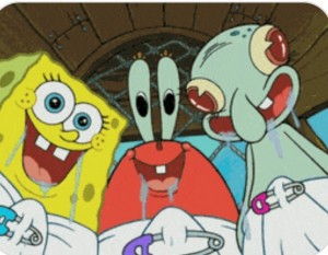 Create meme: sponge Bob square, squidward funny moments, spongebob little squidward