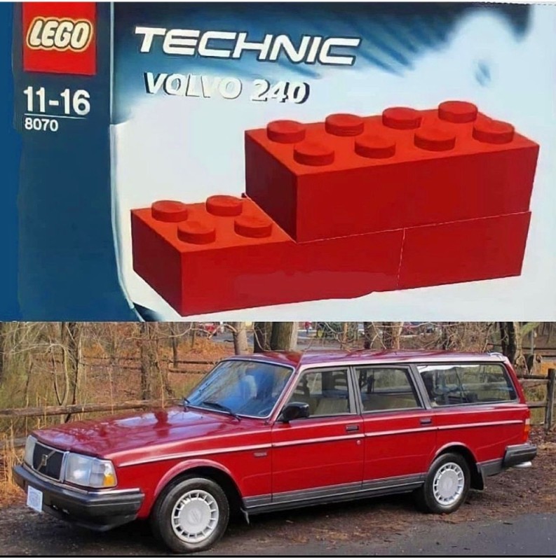 Создать мем: вольво 240 универсал, lego volvo, volvo 200