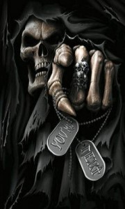 Create meme: darkness, skull of death, grim reaper