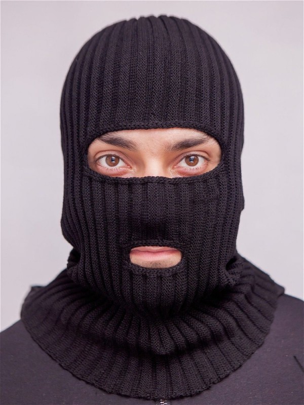 Create meme: balaclava (balaclava, mask) knitted black 11272, hat mask balaclava, balaclava men's hat trend