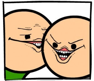 Create meme: peekaboo, cyanide and happiness, funny comics