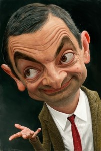 Create meme: Mr bean bald, caricatures of celebrities, cartoon Mr bean