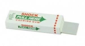 Create meme: electric shock, sakiz, shock pull here chewing gum