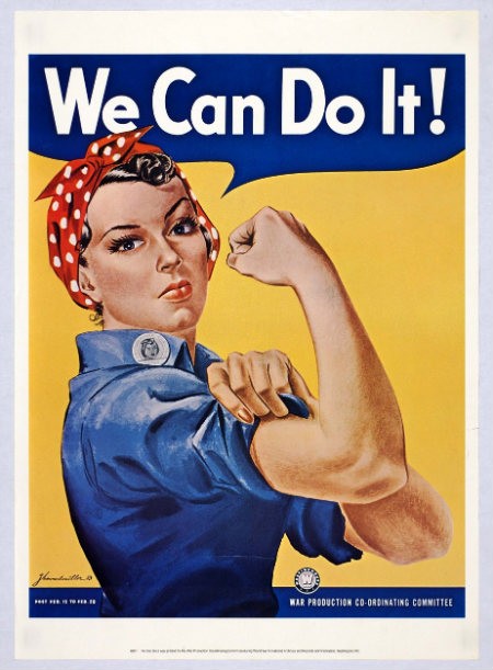 Create meme: The poster "we can do it!" by Howard Miller, rosie the riveter , riveter Rosie