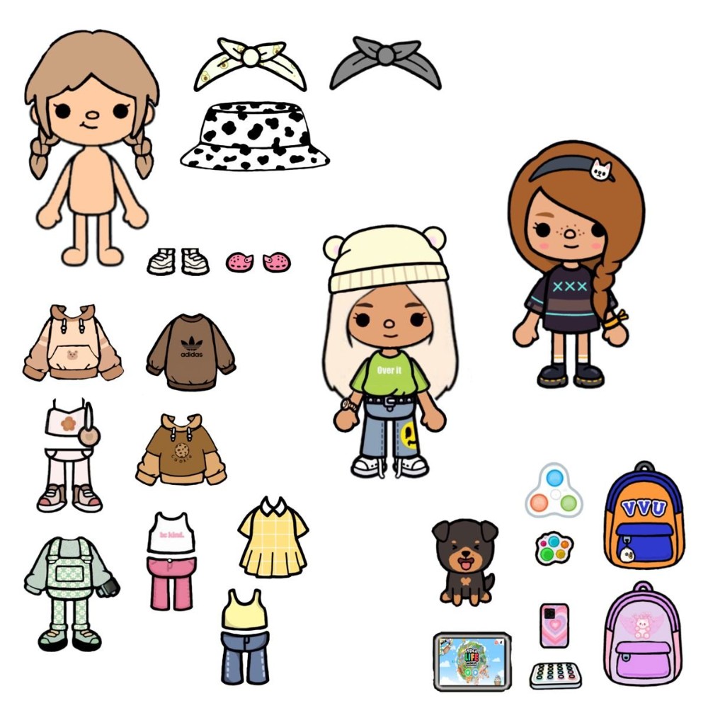 Toca Boca Paper Dolls and Clothes | Postcard