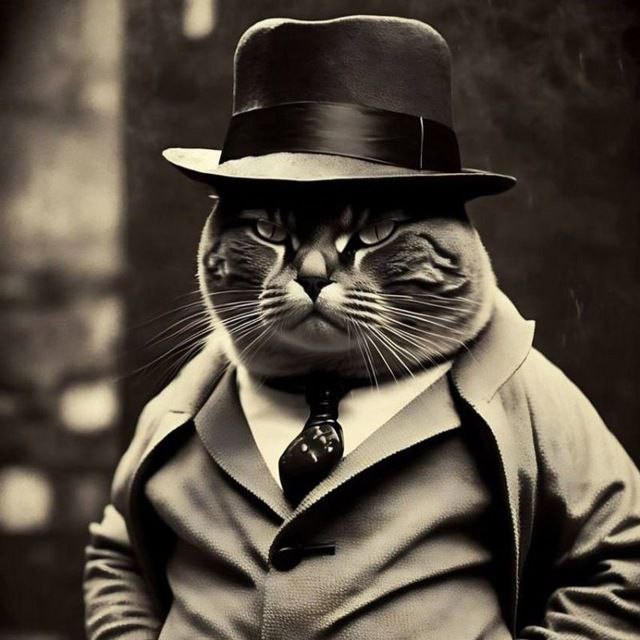 Create Meme The Cat Is Gangster Cat Mafia Cool Cats Are Gangsters