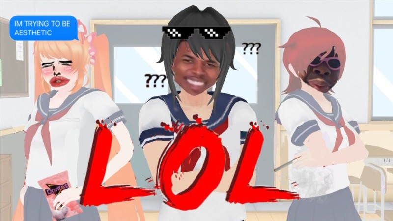 Create meme: yandere simulator oka ruto interests, andere , bullis yandere