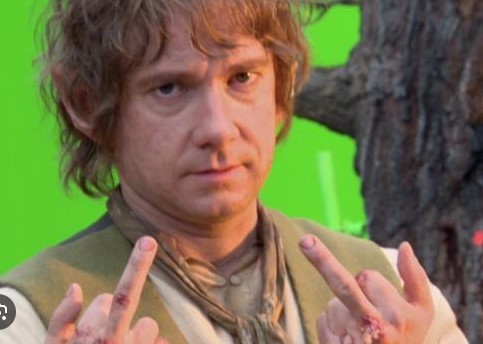 Create meme: the hobbit Bilbo Baggins, Martin Freeman Bilbo, Martin Freeman fac