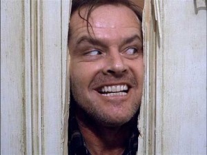 Create meme: here is johnny, the shining movie meme, the shining movie Jack with an axe