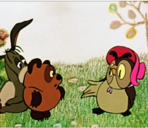 Create meme: cartoon Winnie the Pooh, owl from Winnie the Pooh, Winnie the Pooh and Eeyore