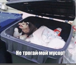 Create meme: possum don't touch my trash, don't touch my trash opossum, don't touch my garbage meme