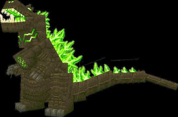 Create meme: godzilla, Godzilla's Teardown, irritant minecraft godzilla