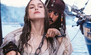 Create meme: the Caribbean sea, actress keira Knightley, johnny Depp