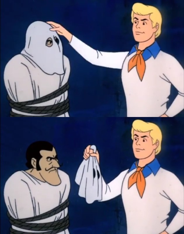Create meme: the scooby doo meme takes off the mask, Scooby Doo meme takes off the mask, Scooby Doo Fred