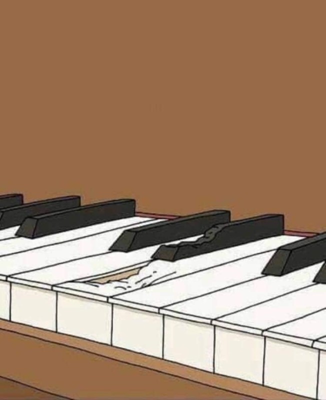 Create meme: piano keys drawing, drawing of a piano, piano keys