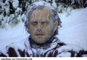 Create meme: the shining Jack Nicholson, Jack Nicholson the shining frozen, the shining frozen Jack