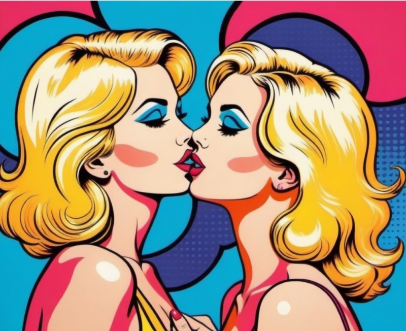 Create meme: gossip girls pop art, pop art , pop art whispers