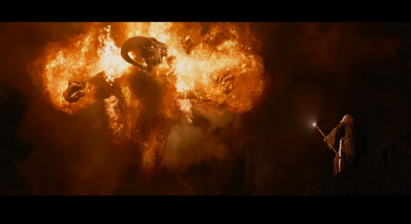 Create meme: the lord of the rings balrog, Balrog and Gandalf, The Lord of the Rings Balrog and Gandalf movie