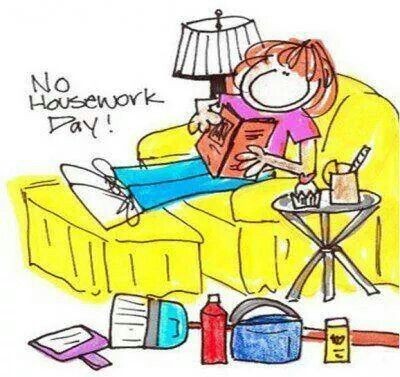Create meme: notebook , no housework day, homework housework