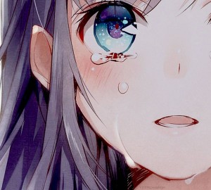 Create meme: crying anime, anime art tears