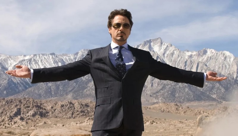 Create meme: Tony stark with outstretched hands, Tony stark throws up his hands , Tony stark 