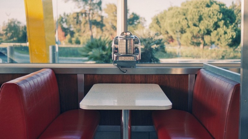 Create meme: a table in a cafe, diner, a table in a cafe by the window