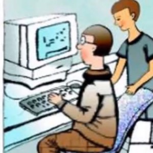 Создать мем: компьютерная зависимость, подростка оттаскивают от компа, человек за компьютером рисунок