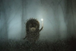 Create meme: Norstein hedgehog in the fog, hedgehog in the fog