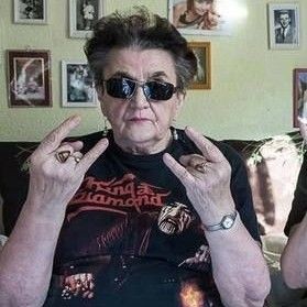 Create meme: rock granny, Granny rocker, Rocker grandmothers