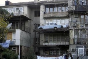 Create meme: Russian balconies, balcony window, machine on the balcony