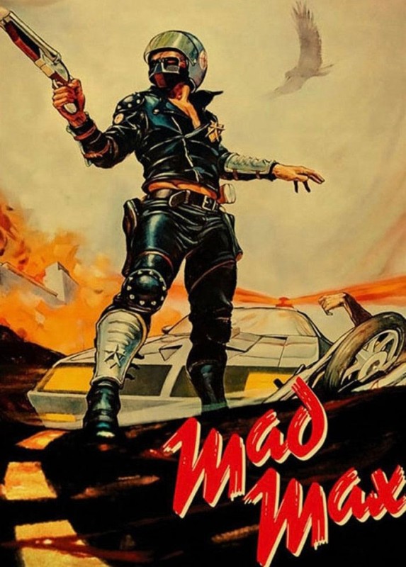 Создать мем: mad max, безумный макс 1979 постер, безумный макс 1979 арт