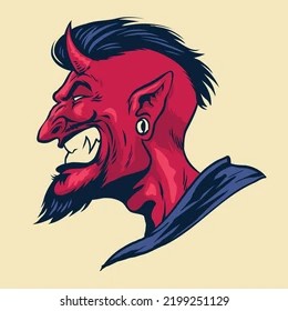 Создать мем: дьявол мультяшный, дьявол рисунок, лицо дьявола