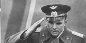 Create meme: Gagarin 1961, Yuri Gagarin salutes, Gagarin Korolev