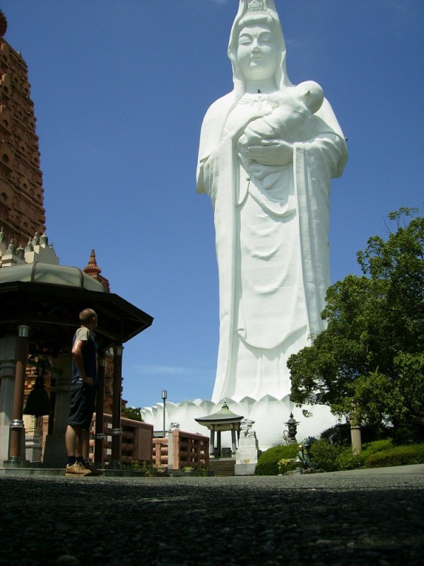 Create meme: statue of the goddess kannon (sendai), a hundred-meter statue of the goddess kannon in Japan, statue of the goddess kannon in japan