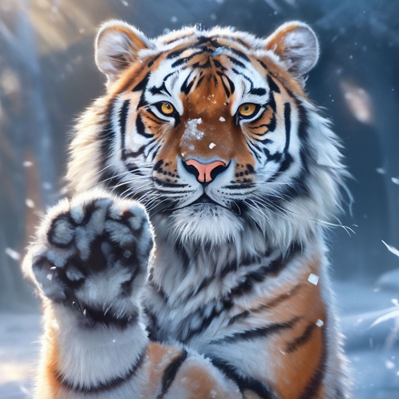 Создать мем: тигр большой, снежный тигр, красивые тигры