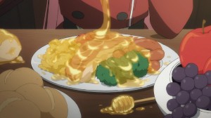 Создать мем: еда из аниме на твоей волне, тонкацу рамен аниме, еда в аниме