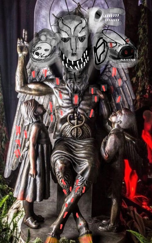 Create meme: the statue of Baphomet, Baphomet Church of Satan, baphomet