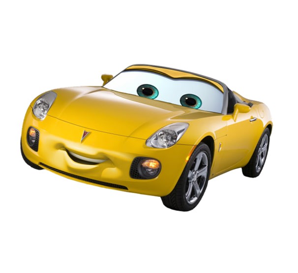 Create meme: cars cruz ramirez, yellow car, a yellow car made of wheelbarrows