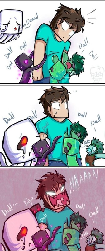 Create meme: Spike Herobrin and Steve, Herobrine and Steve comics, herobrine and Steve