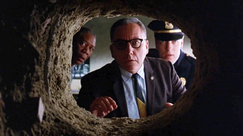 Create meme: the Shawshank redemption , the Shawshank redemption hole, shawshank's escape