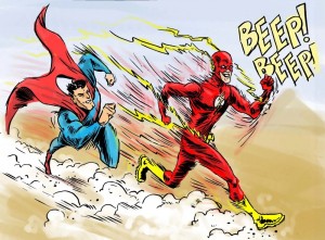 Create meme: flash and Superman, superheroes Quicksilver and the flash, flash Jay Garrick comic
