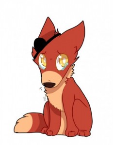 Создать мем: little fox, грустный фокси, foxy